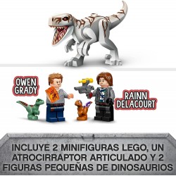 LEGO Persecución en Moto del Dinosaurio Atrocirraptor Jurassic World  Dominion