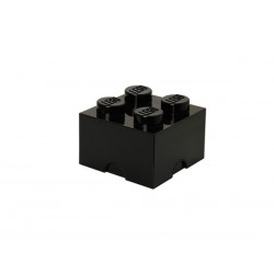 Ladrillo de almacenamiento negro de 4 espigas LEGO®