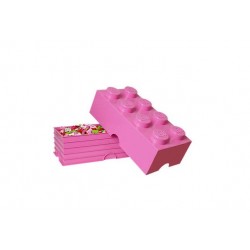 Ladrillo de almacenamiento violeta brillante de 8 espigas LEGO
