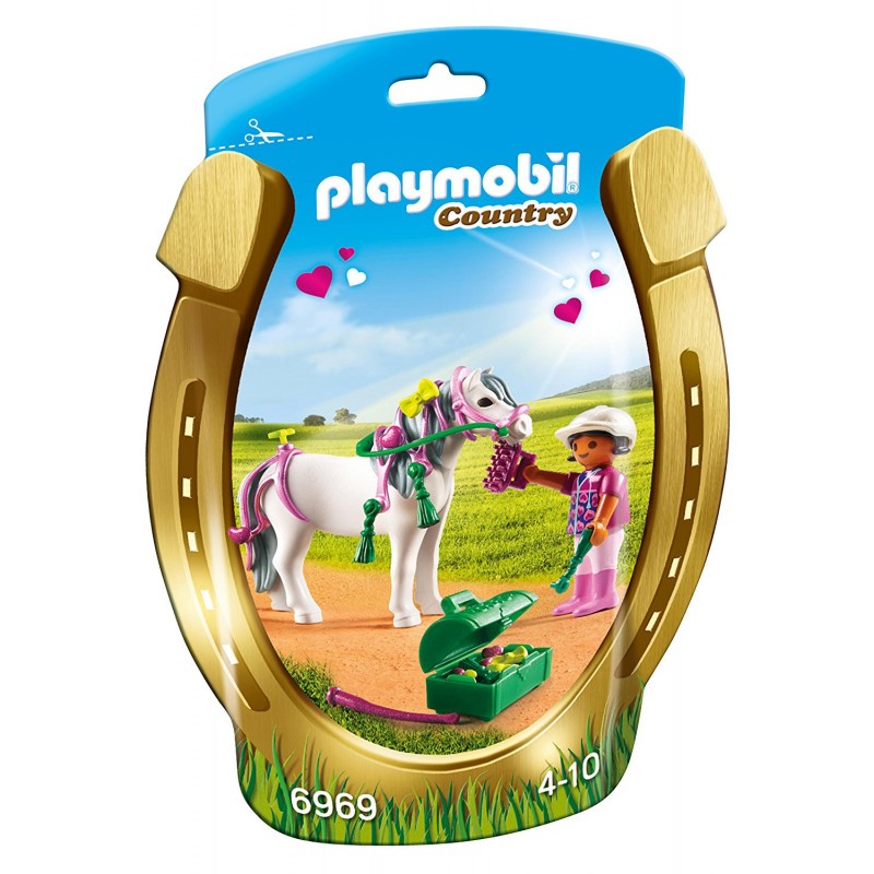 Playmobil 6969 Jinete con Poni Corazón