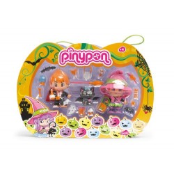 PinyPon 700009686 Set brujasFamosa Pinypon 700009686 Pack brujas - 2 muñecos Pinypon y 1 animal