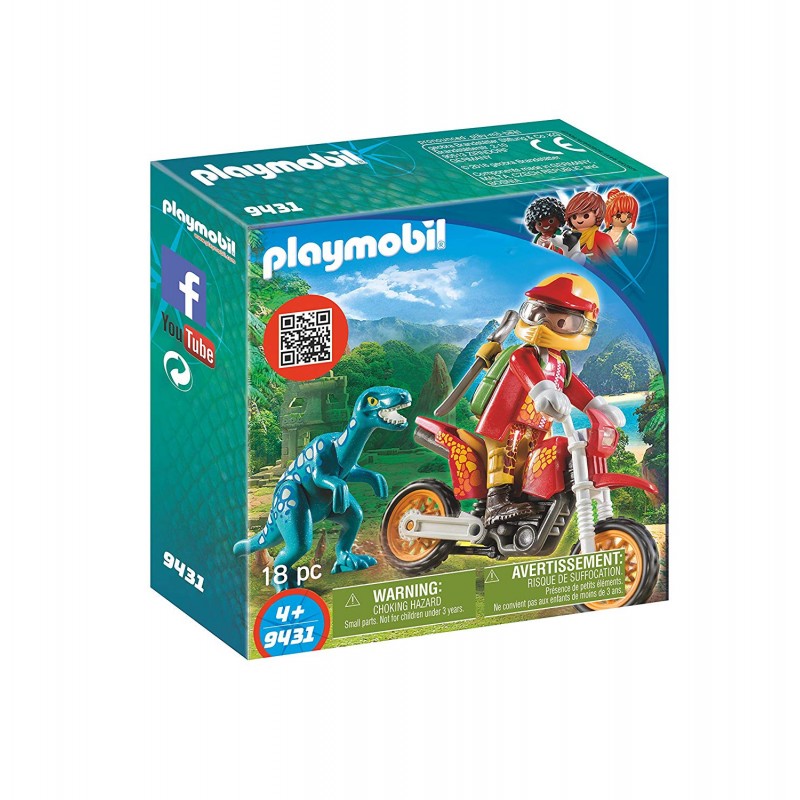 Playmobil 9431 Moto con Velociraptor