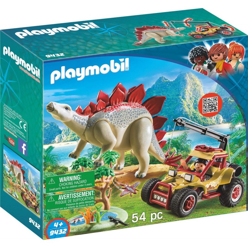 Playmobil 9432 Vehículo Explorador con Estegosaurio