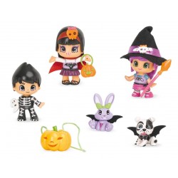 Pinypon 700009685 Set de Halloween con figuras y calabaza