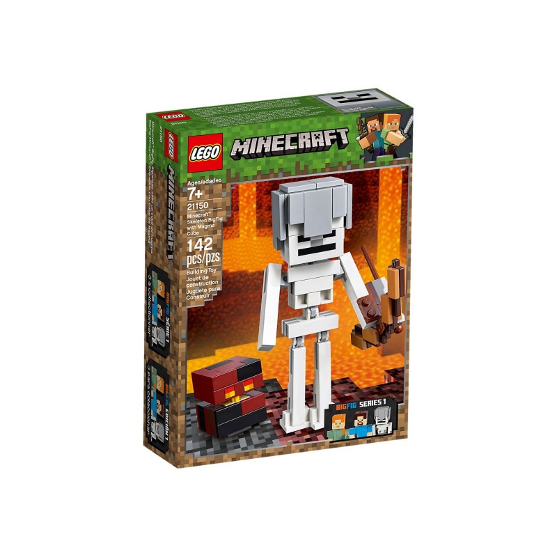 Lego 21149 BigFig Minecraft: Esqueleto con Cubo de Magma